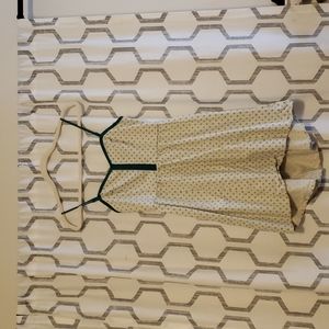 Small Cope Mini Dress with Green Floral Details